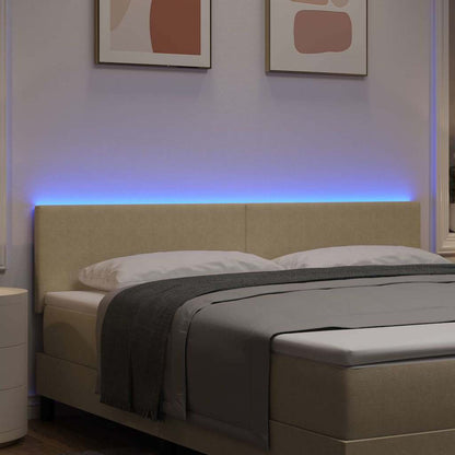 Testiera LED con testiera Grigio Verde 180 cm Tessuto in Cords | homemem39