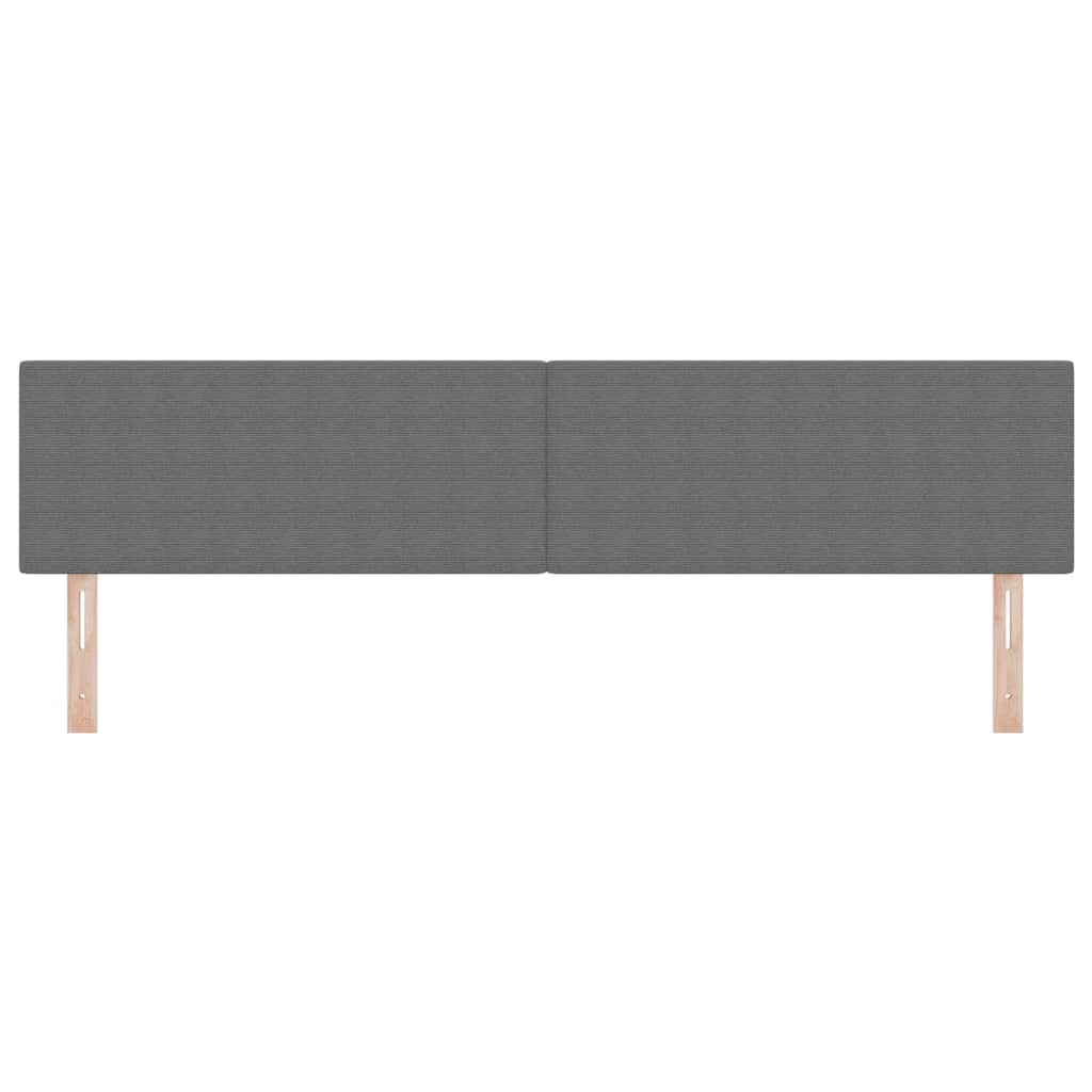 Testiera LED con testiera Grigio chiaro 200 cm Tessuto in Cords