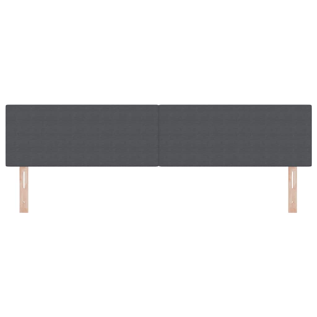 Testiera LED con testiera Grigio scuro 200 cm Tessuto in Cords