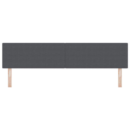 Testiera LED con testiera Grigio scuro 200 cm Tessuto in Cords