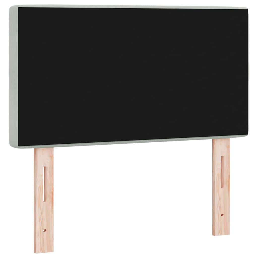 Testiera LED con strisce LED Grigio chiaro 80 cm Velluto | homemem39