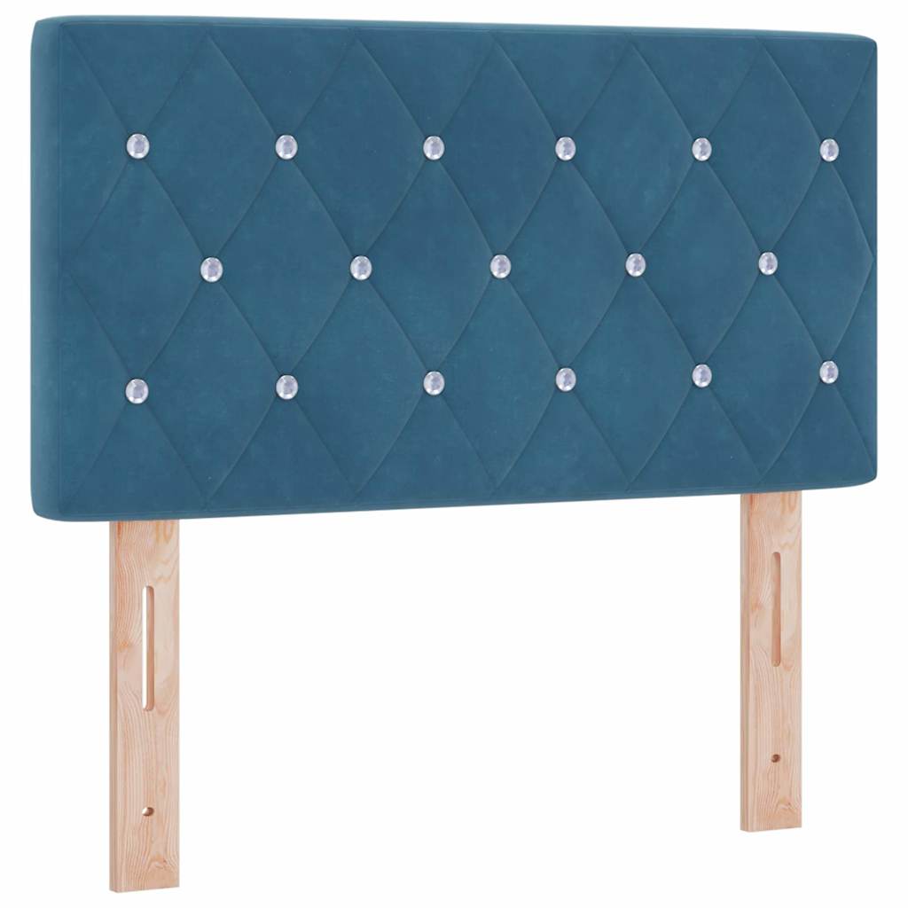 Testiera LED con strisce LED Blu Scuro 80 cm Velluto | homemem39