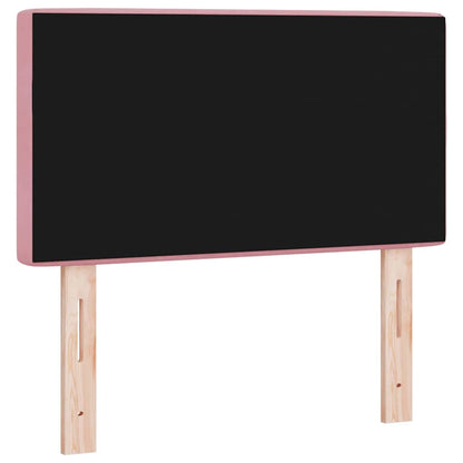 Testiera LED con strisce LED con testiera Rosa 80 cm Velluto | homemem39