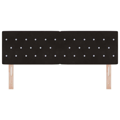 Testiera LED con strisce LED con testiera Nero 160 cm Velluto | homemem39