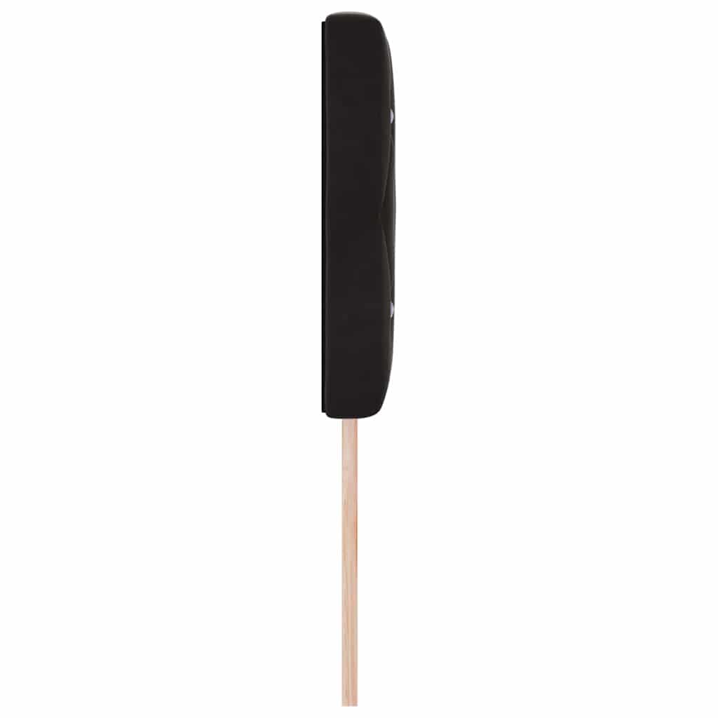 Testiera LED con strisce LED con testiera Nero 160 cm Velluto | homemem39