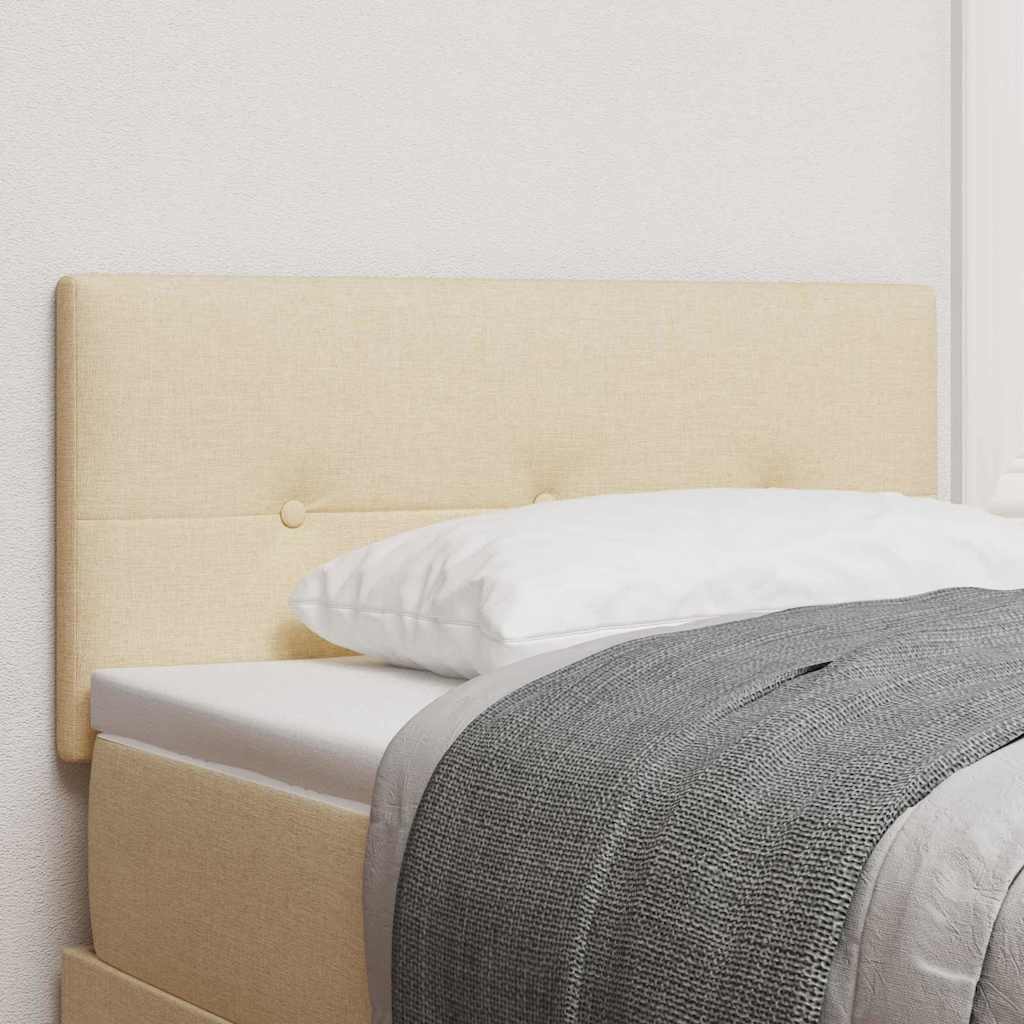 Testiera LED con strisce LED con testiera Crema 90 cm Tessuto | homemem39