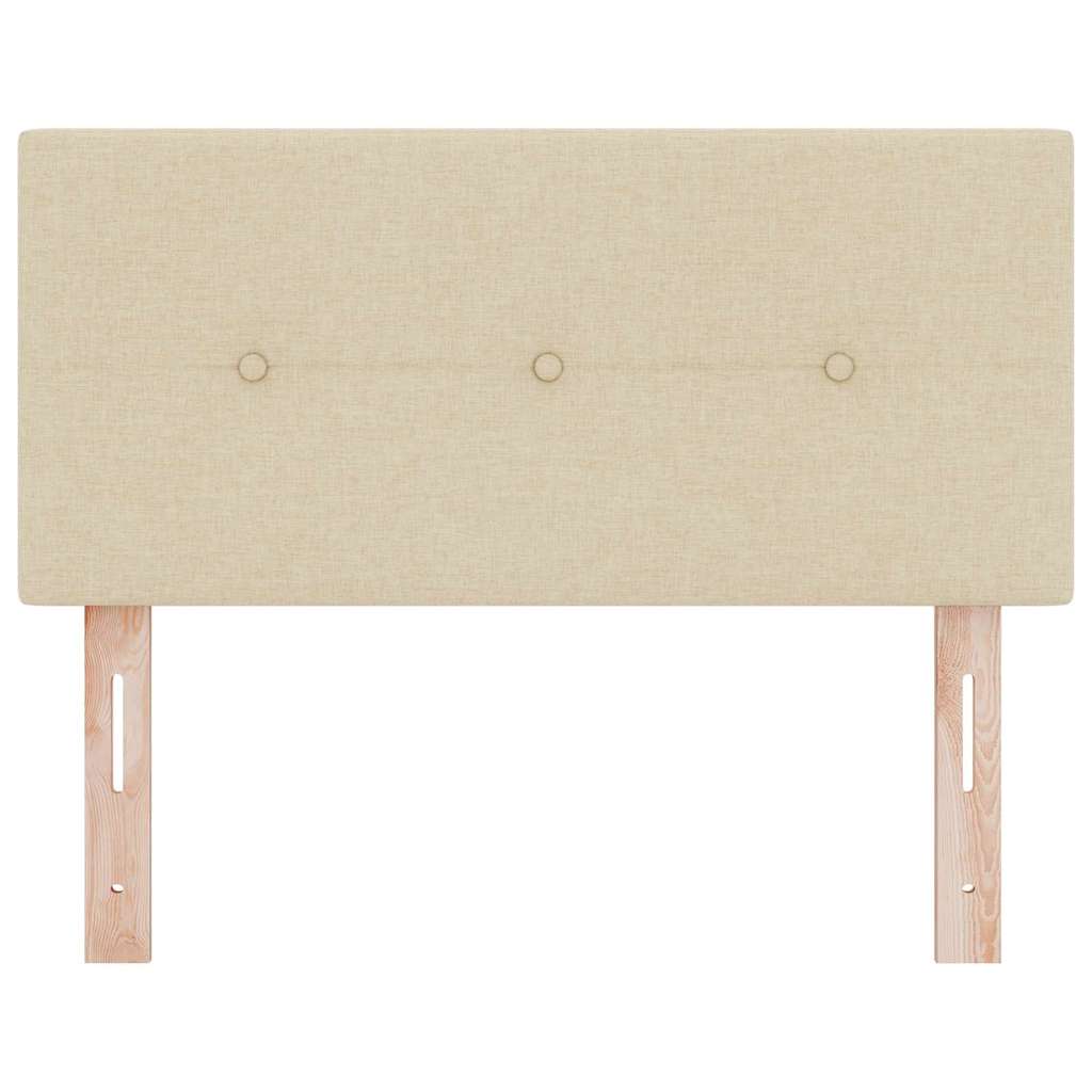 Testiera LED con strisce LED con testiera Crema 90 cm Tessuto | homemem39