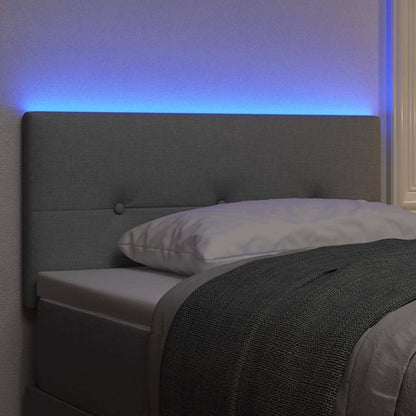 Testiera LED con testiera Grigio chiaro 100 cm Poliestere