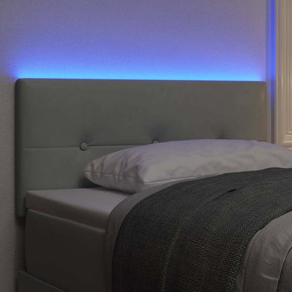 Testiera LED con testiera Grigio chiaro 100 cm Poliestere