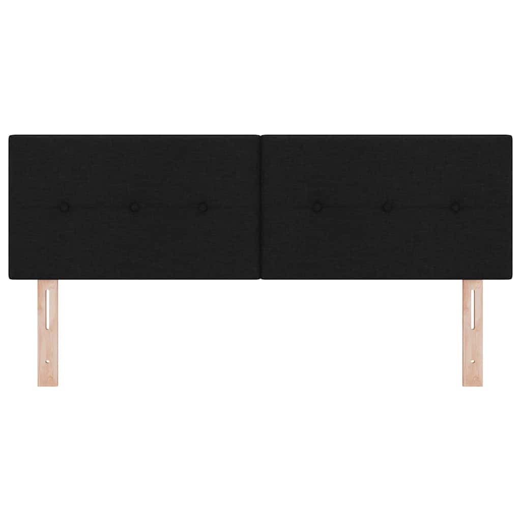 Testiera LED con strisce LED con testiera Nero 144 cm Tessuto | homemem39