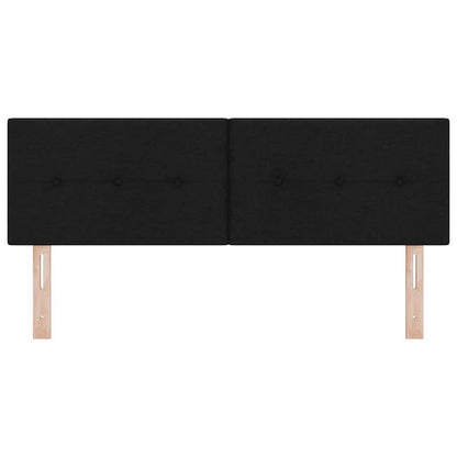 Testiera LED con strisce LED con testiera Nero 144 cm Tessuto | homemem39