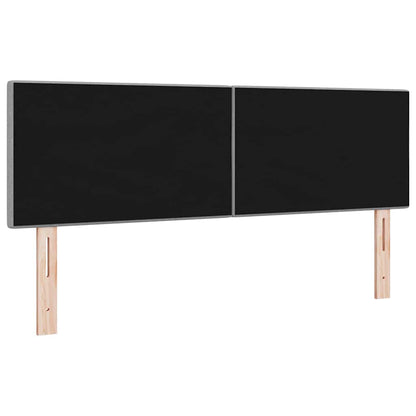 Testiera LED con strisce LED Grigio chiaro 160 cm Tessuto | homemem39
