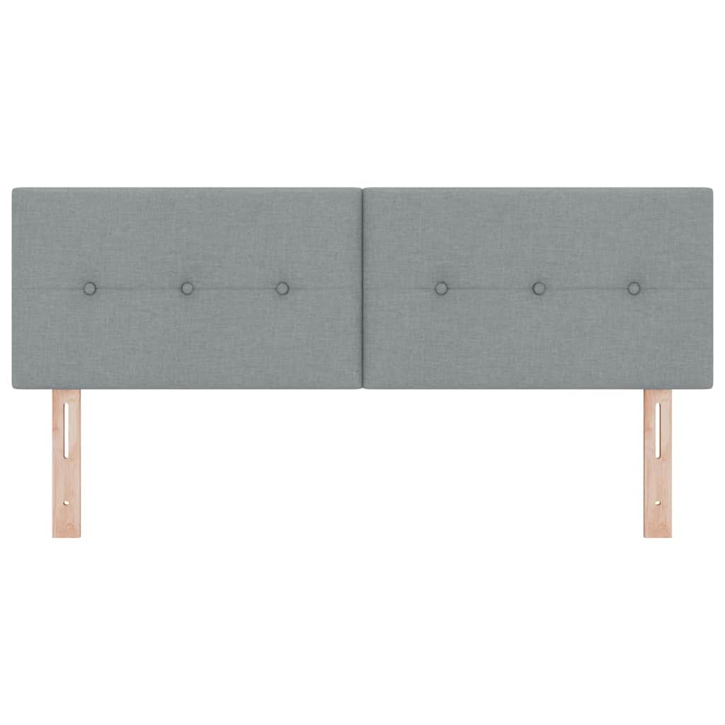 Testiera LED con strisce LED Grigio chiaro 160 cm Tessuto | homemem39