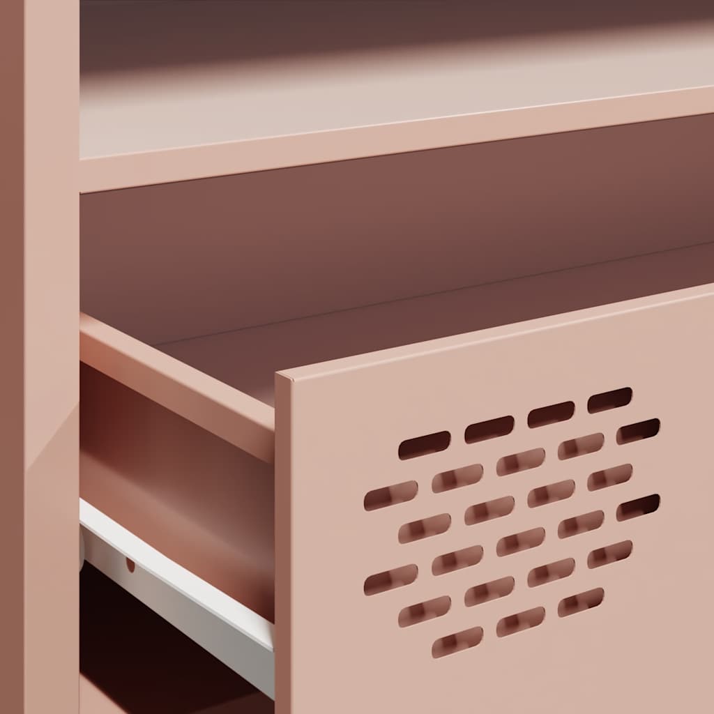 Mobile TV Rosa 202x39x43,5 cm in Acciaio Laminato a Freddo - homemem39