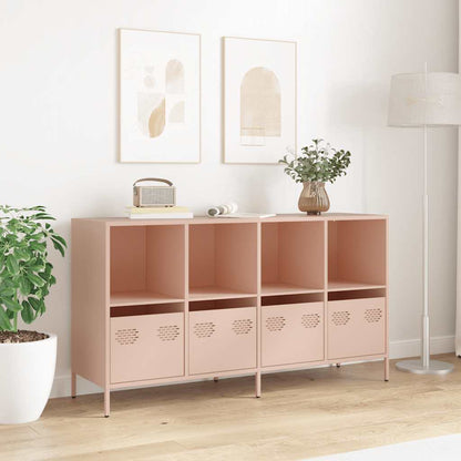 Credenza Rosa 135x39x73,5 cm in Acciaio Laminato a Freddo - homemem39