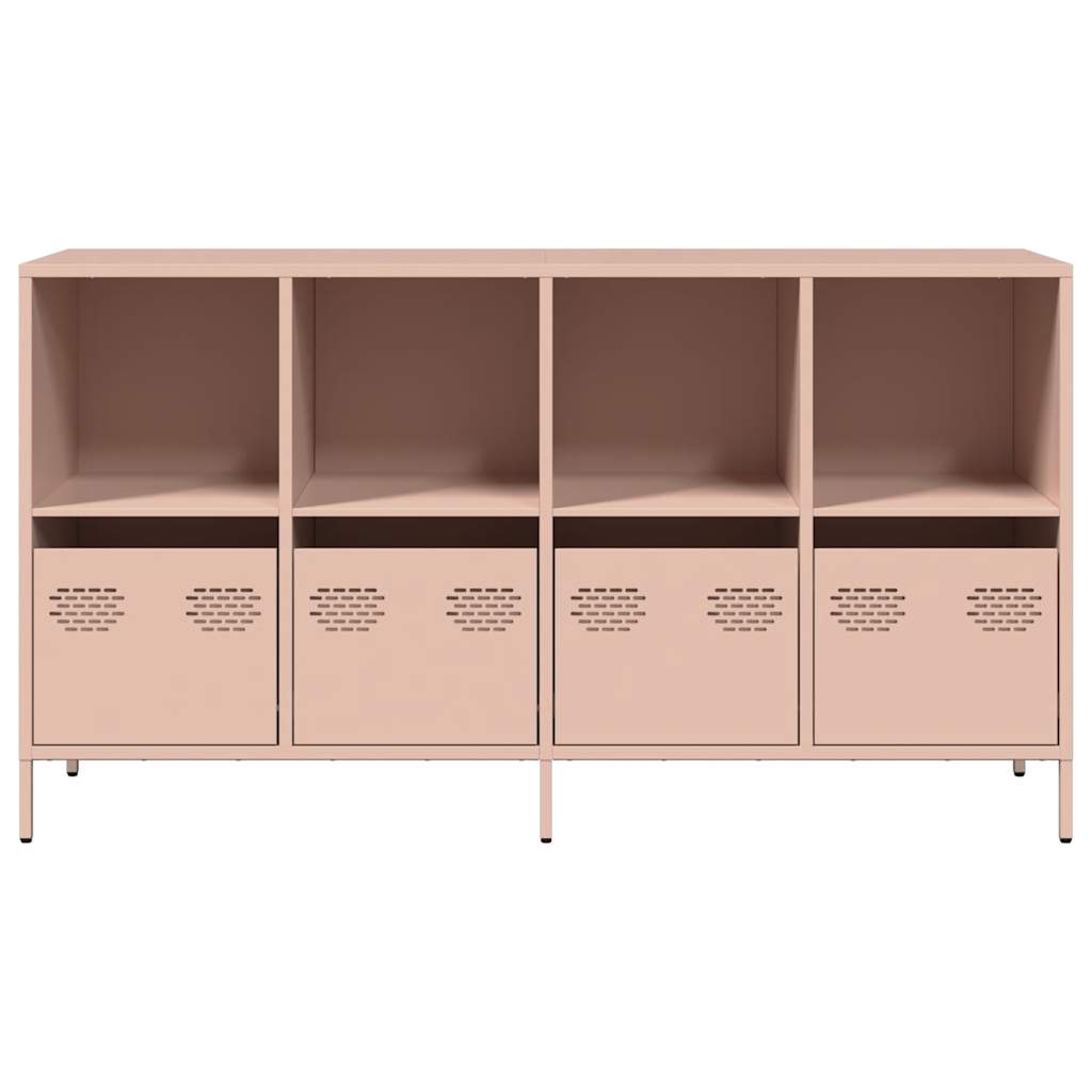 Credenza Rosa 135x39x73,5 cm in Acciaio Laminato a Freddo - homemem39