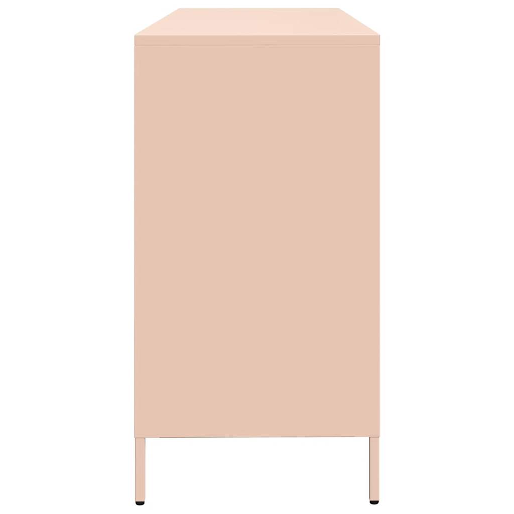 Credenza Rosa 135x39x73,5 cm in Acciaio Laminato a Freddo - homemem39