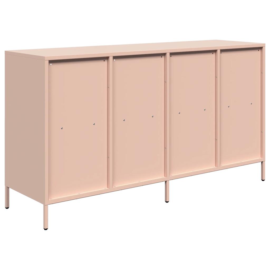 Credenza Rosa 135x39x73,5 cm in Acciaio Laminato a Freddo - homemem39