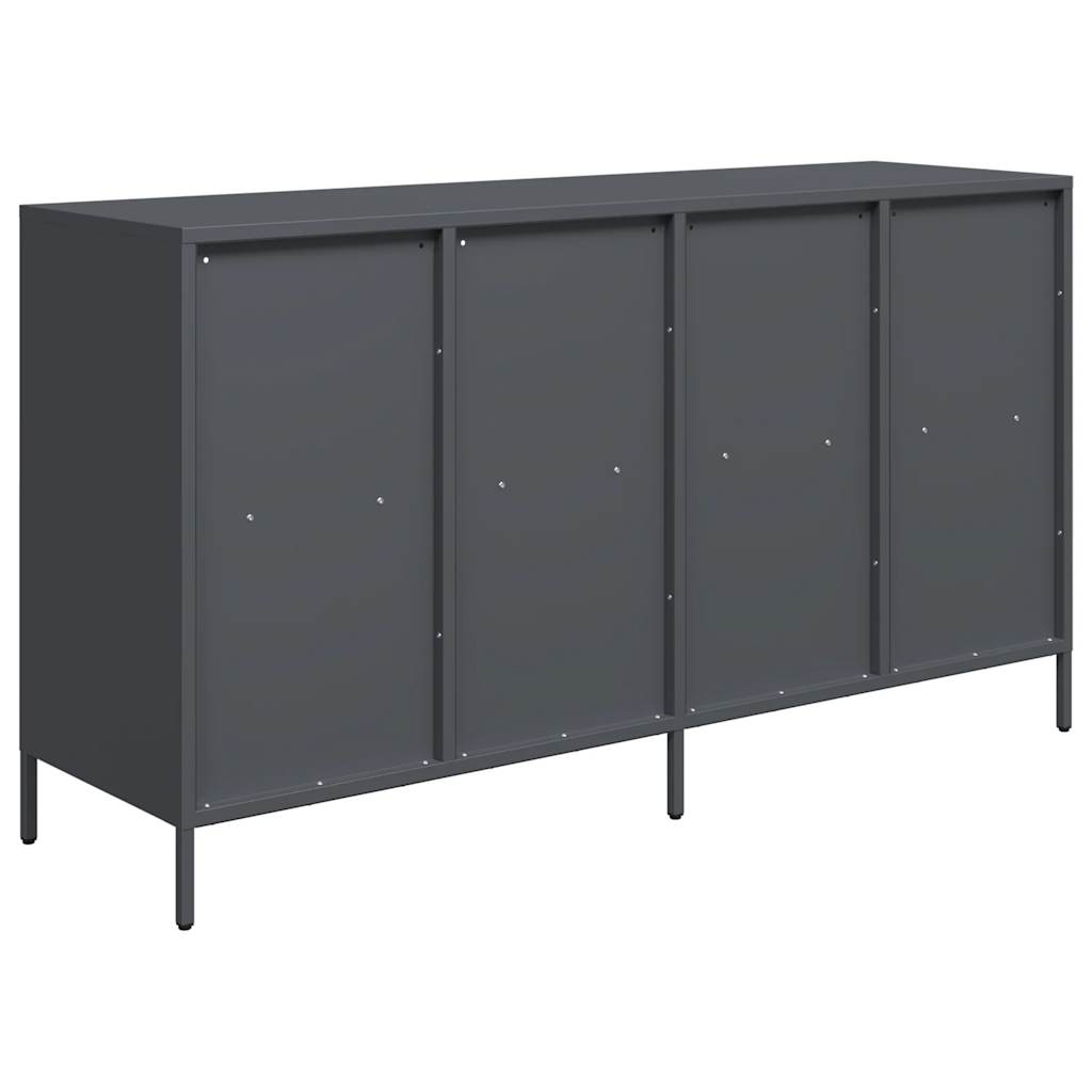 Credenza Antracite 135x39x73,5 cm in Acciaio Laminato a Freddo - homemem39