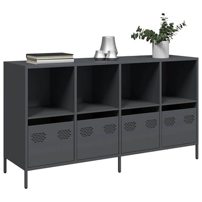 Credenza Antracite 135x39x73,5 cm in Acciaio Laminato a Freddo - homemem39