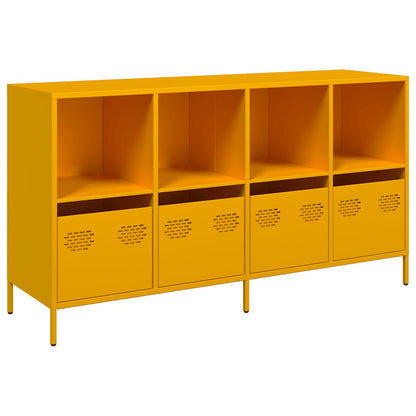 Credenza Giallo Senape 135x39x73,5 cm Acciaio Laminato a Freddo - homemem39