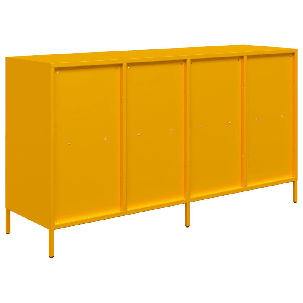 Credenza Giallo Senape 135x39x73,5 cm Acciaio Laminato a Freddo - homemem39