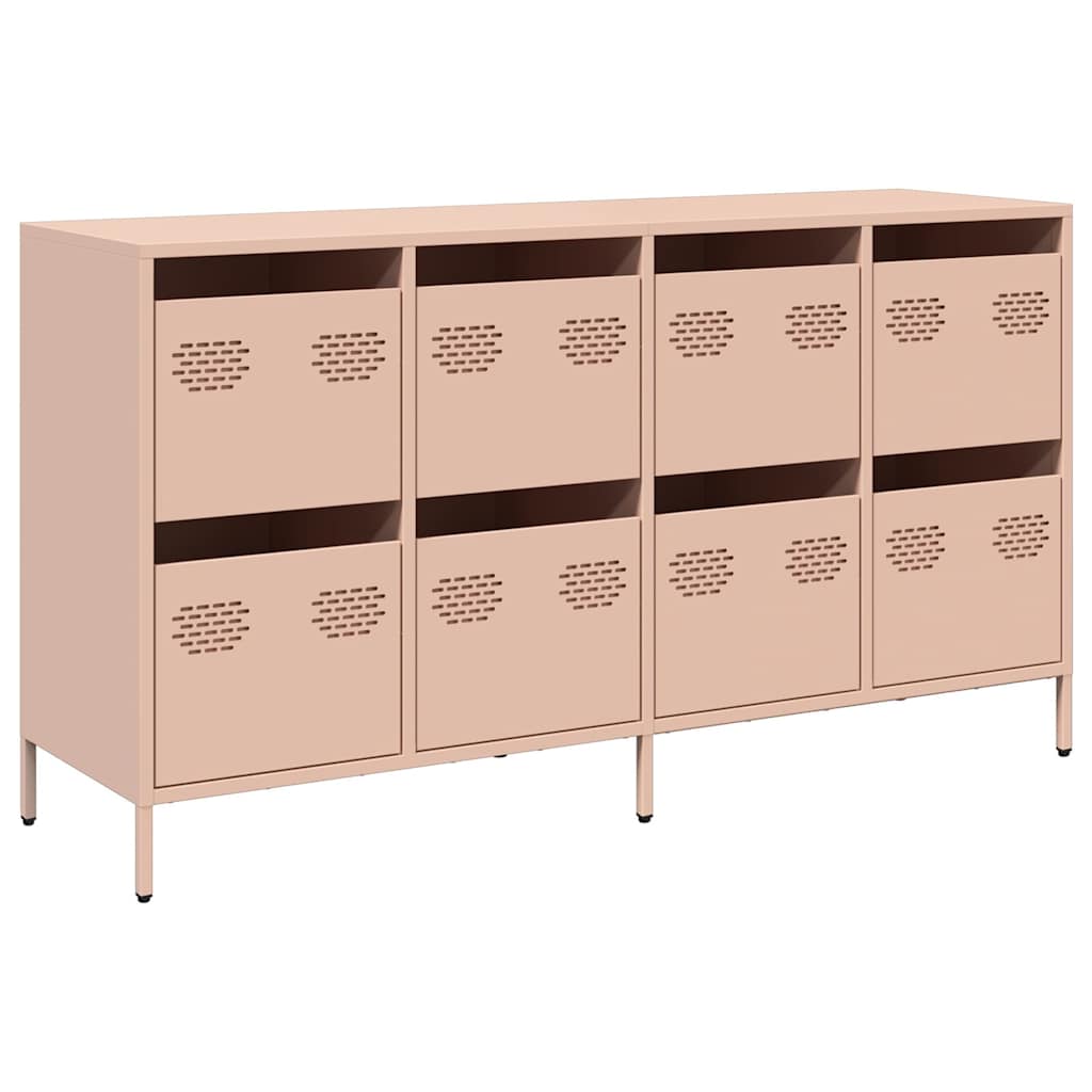 Credenza Rosa 135x39x73,5 cm in Acciaio Laminato a Freddo - homemem39