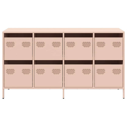 Credenza Rosa 135x39x73,5 cm in Acciaio Laminato a Freddo - homemem39