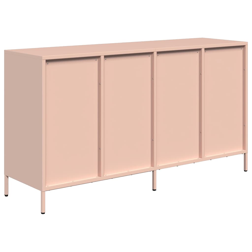 Credenza Rosa 135x39x73,5 cm in Acciaio Laminato a Freddo - homemem39