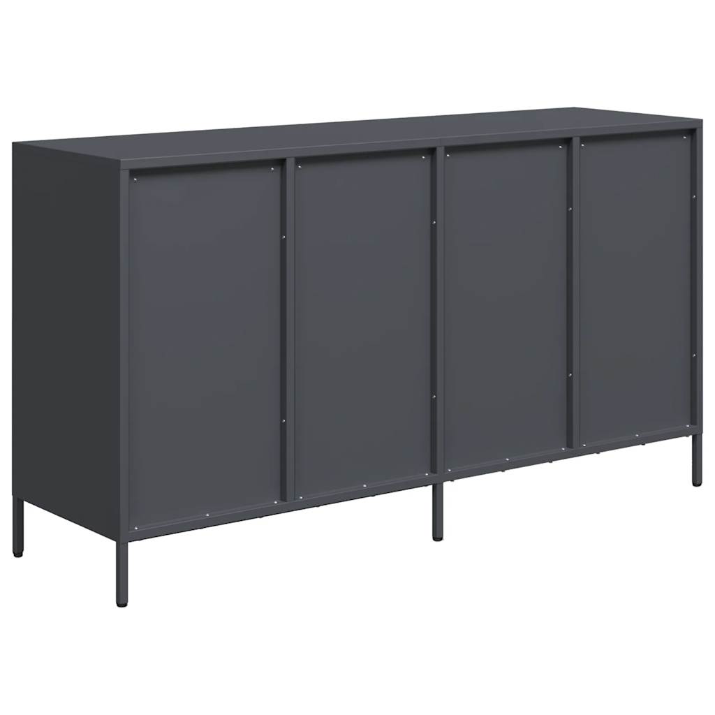 Credenza Antracite 135x39x73,5 cm in Acciaio Laminato a Freddo - homemem39