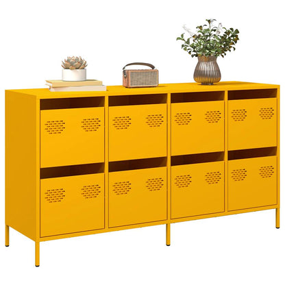 Credenza Giallo Senape 135x39x73,5 cm Acciaio Laminato a Freddo - homemem39