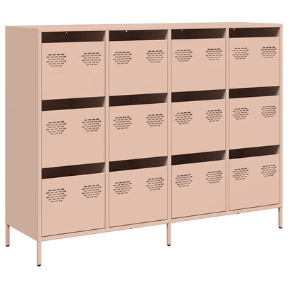 Credenza Rosa 135x39x103,5 cm in Acciaio Laminato a Freddo - homemem39