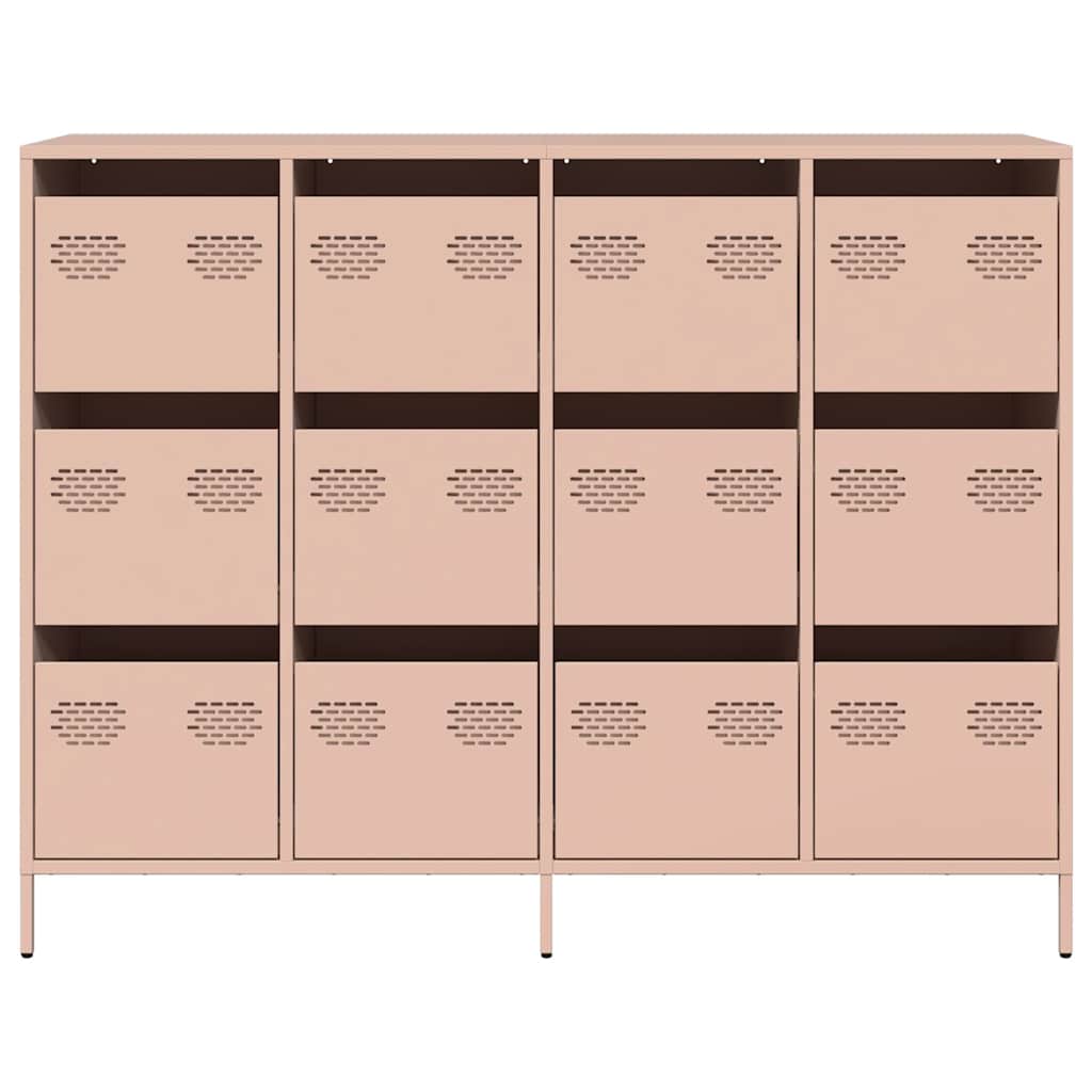 Credenza Rosa 135x39x103,5 cm in Acciaio Laminato a Freddo - homemem39