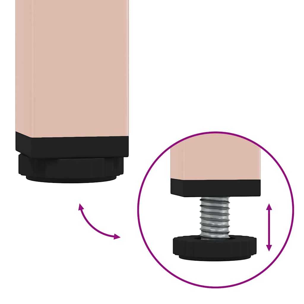 Credenza Rosa 135x39x103,5 cm in Acciaio Laminato a Freddo - homemem39