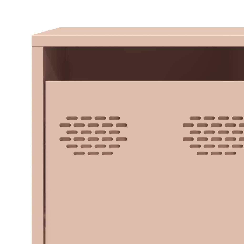 Credenza Rosa 135x39x103,5 cm in Acciaio Laminato a Freddo - homemem39