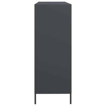 Credenza Antracite 135x39x103,5 cm in Acciaio Laminato a Freddo - homemem39