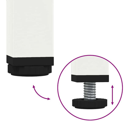 Credenza Bianca 135x39x103,5 cm in Acciaio Laminato a Freddo - homemem39