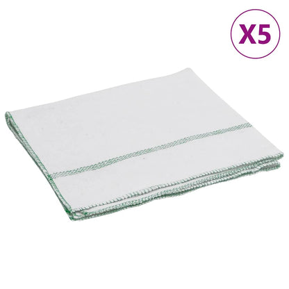 Panni per la Pulizia 5pz Righe Bianche e Verdi 50x60 cm