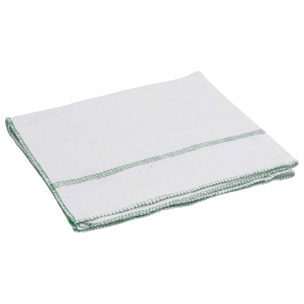 Panni per la Pulizia 5pz Righe Bianche e Verdi 50x60 cm | homemem39