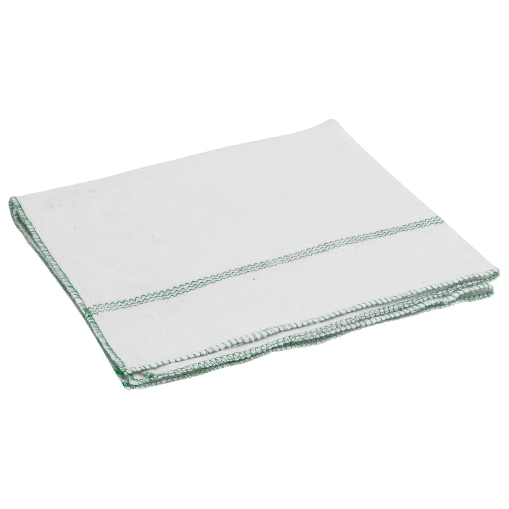Panni per la Pulizia 10pz Righe Bianche e Verdi 50x60 cm | homemem39