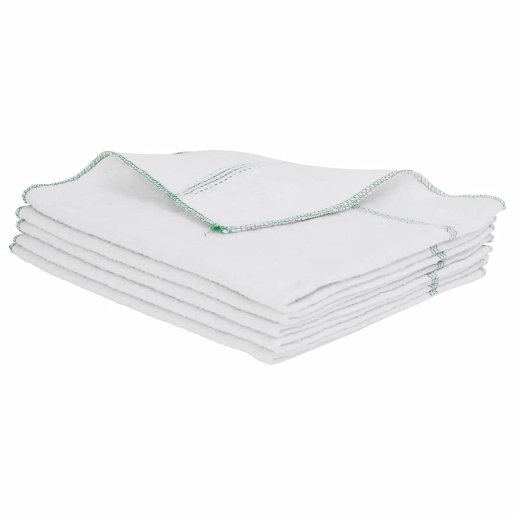 Panni per la Pulizia 10pz Righe Bianche e Verdi 50x60 cm | homemem39