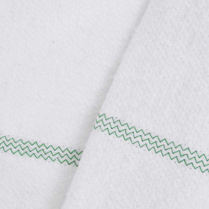 Panni per la Pulizia 10pz Righe Bianche e Verdi 50x60 cm | homemem39