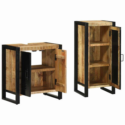 Set di mobili per il bagno 2 pcs Legno di mango massello | homemem39