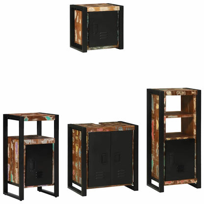 Set di mobili per il bagno 4 pcs Legno Recuperato Massello | homemem39