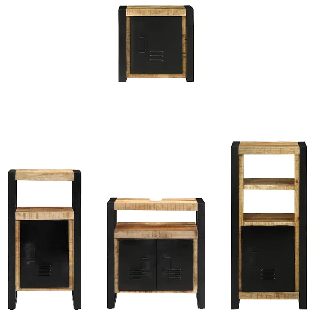 Set di mobili per il bagno 4 pcs Legno di mango massello