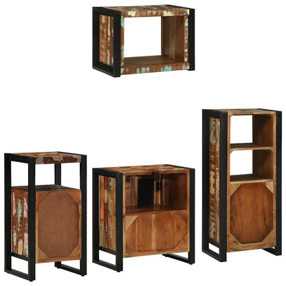 Set di mobili per il bagno 4 pcs Legno Recuperato Massello | homemem39