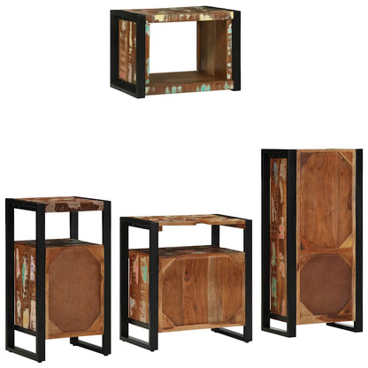 Set di mobili per il bagno 4 pcs Legno Recuperato Massello | homemem39