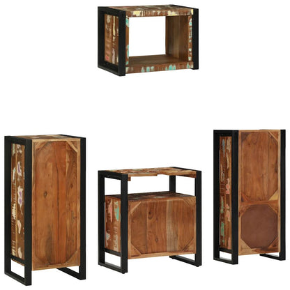 Set di mobili per il bagno 4 pcs Legno Recuperato Massello | homemem39