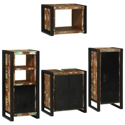 Set di mobili per il bagno 4 pcs Legno massello riciclato | homemem39