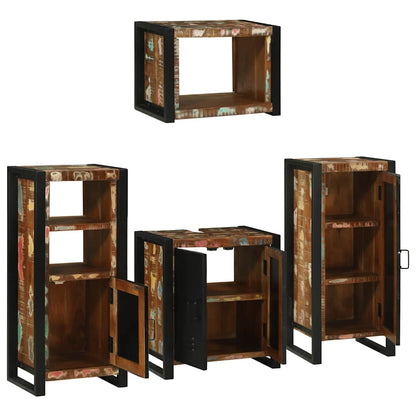 Set di mobili per il bagno 4 pcs Legno massello riciclato | homemem39